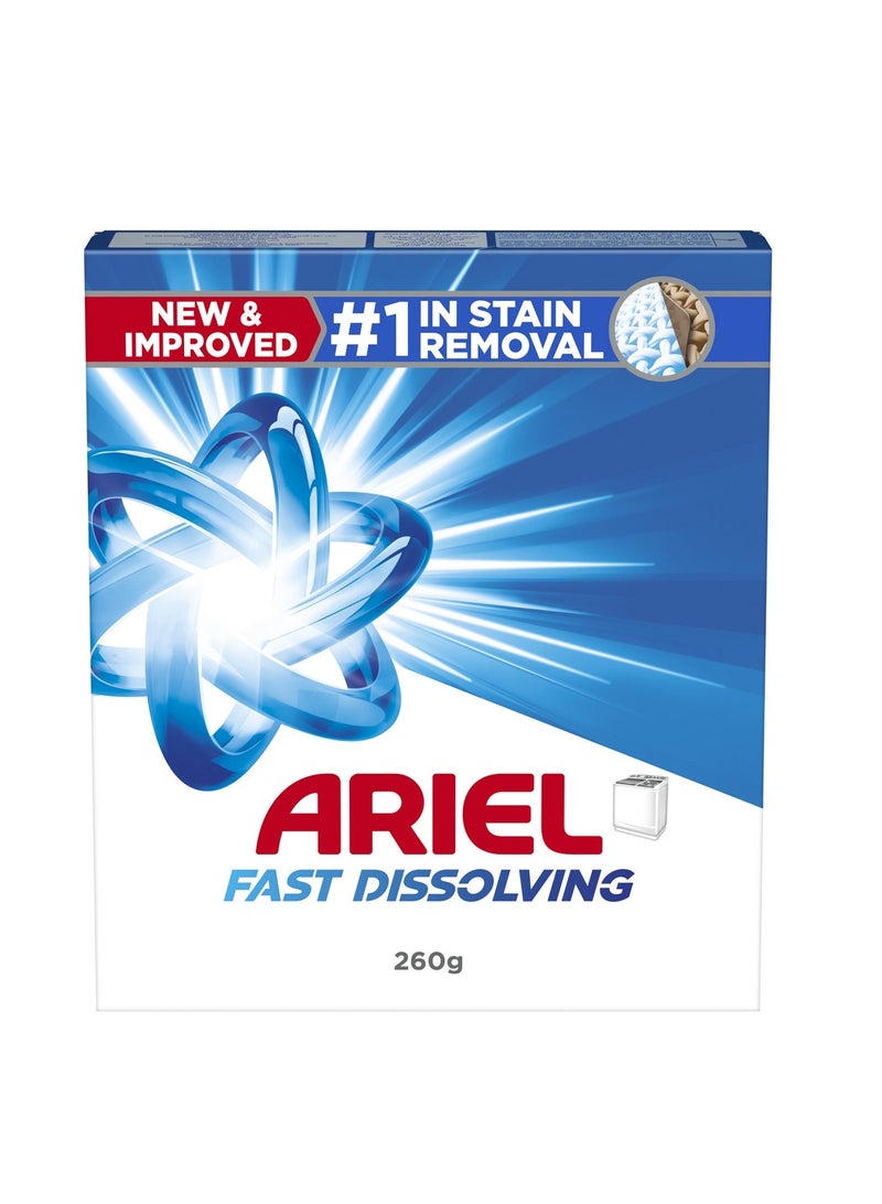 Ariel Fast Dissolving Laundry Detergent Powder 260g - Image 1