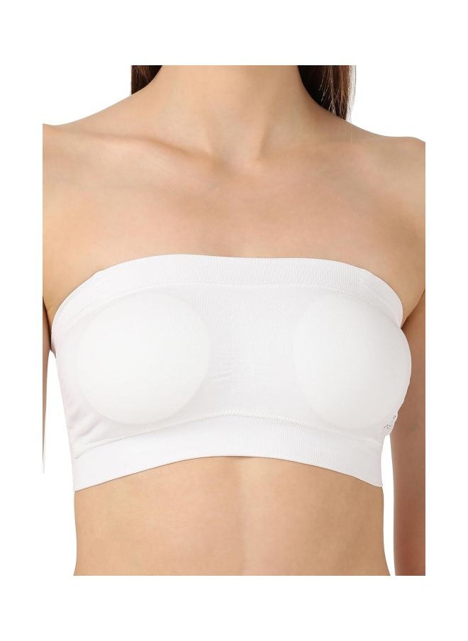 JOCKEY - Jockey 1545 Women Wire free Padded Micro Touch Nylon Elastane Stretch Full Coverage Bandeau Bra with Removable Pads and Detachable Transparent Straps - Image 1
