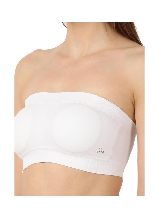 JOCKEY - Jockey 1545 Women Wire free Padded Micro Touch Nylon Elastane Stretch Full Coverage Bandeau Bra with Removable Pads and Detachable Transparent Straps - Image 1