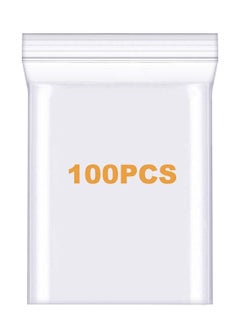 Y&D 100 Count Quart Clear Reclosable Zip Plastic Poly Bags with Heavy Duty Resealable Lock Seal Zipper  - Image 1