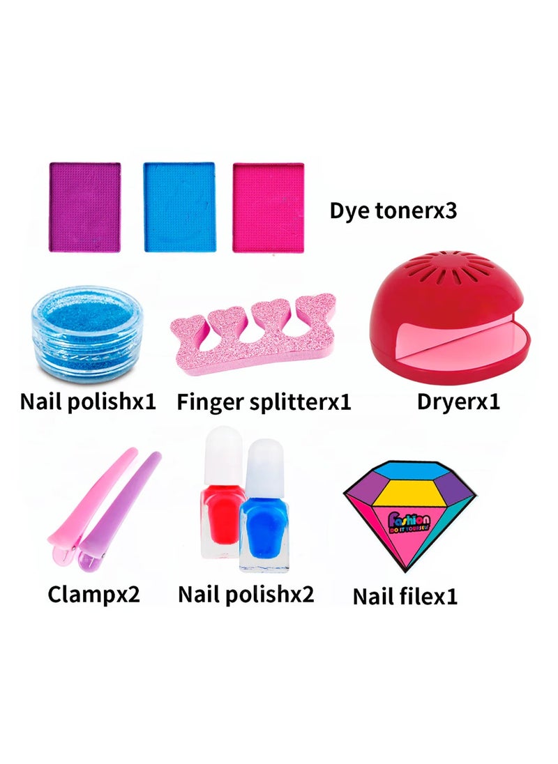 TOY GARDEN 3-in-1 Kids DIY Fashion Set Nail Art, Hair Styling & Accessories Creative Play Kit - Fun & Colorful DIY Creativity  - Image 4