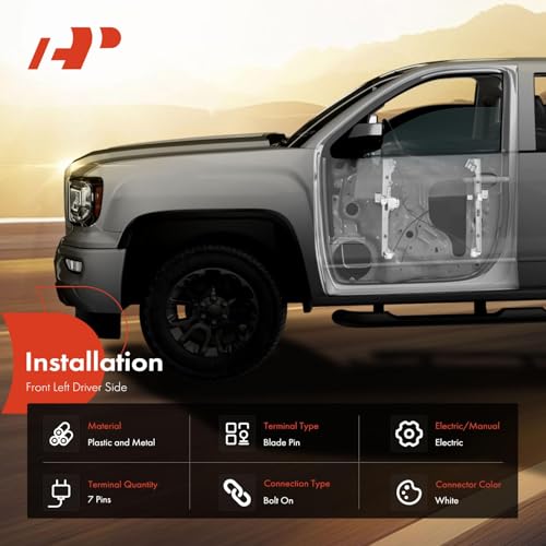 A-Premium Power Window Regulator with Motor and Anti-Pinch Compatible with Cadillac Escalade Chevrolet Silverado Tahoe GMC Sierra Front Left - Image 3