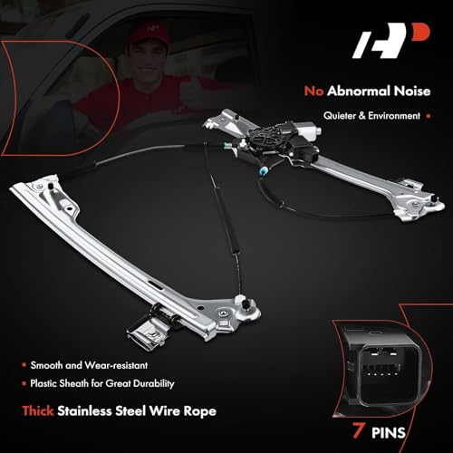 A-Premium Power Window Regulator with Motor and Anti-Pinch Compatible with Cadillac Escalade Chevrolet Silverado Tahoe GMC Sierra Front Left - Image 5