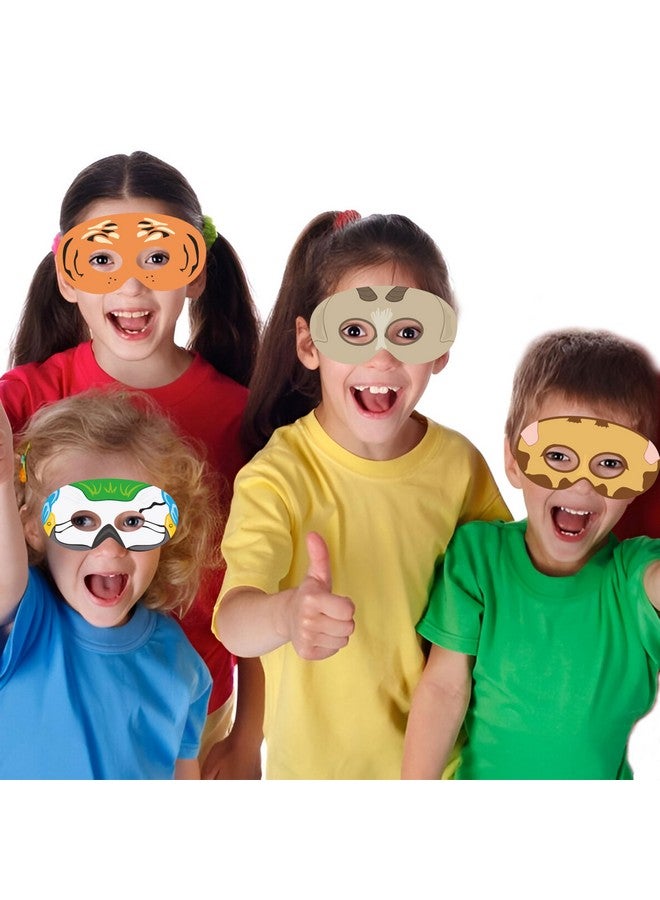 ووبوكس أقنعة عيون ورقية متنوعة من WOBBOX على شكل حيوانات عيد البوريم، أقنعة عيون على شكل غابة، أقنعة زينة عيد ميلاد الغابة، إكسسوارات حفلات تنكرية (12 قطعة) - Image 5