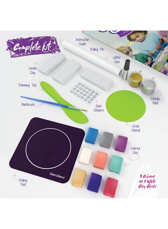 Dan&Darci Craft 'n Clay - Jewelry Dish Making Kit for Kids Ages 8-14 Year Old - Best DIY Arts & Crafts Kits Gifts - Creative Toys for Preteen & Teenagers Art Projects - Girl Birthday Gift Ideas - Image 2