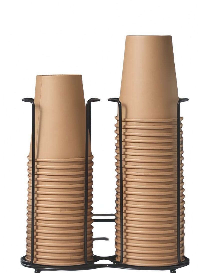 Cup Dispenser, Bathroom Cup Dispenser, Metal Disposable Paper Cup Holder, Drink Organizer Paper Cup Storage for Home Office  - Image 1