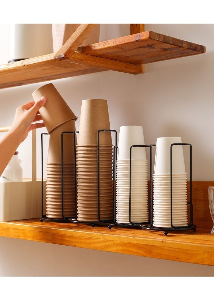 Cup Dispenser, Bathroom Cup Dispenser, Metal Disposable Paper Cup Holder, Drink Organizer Paper Cup Storage for Home Office  - Image 4