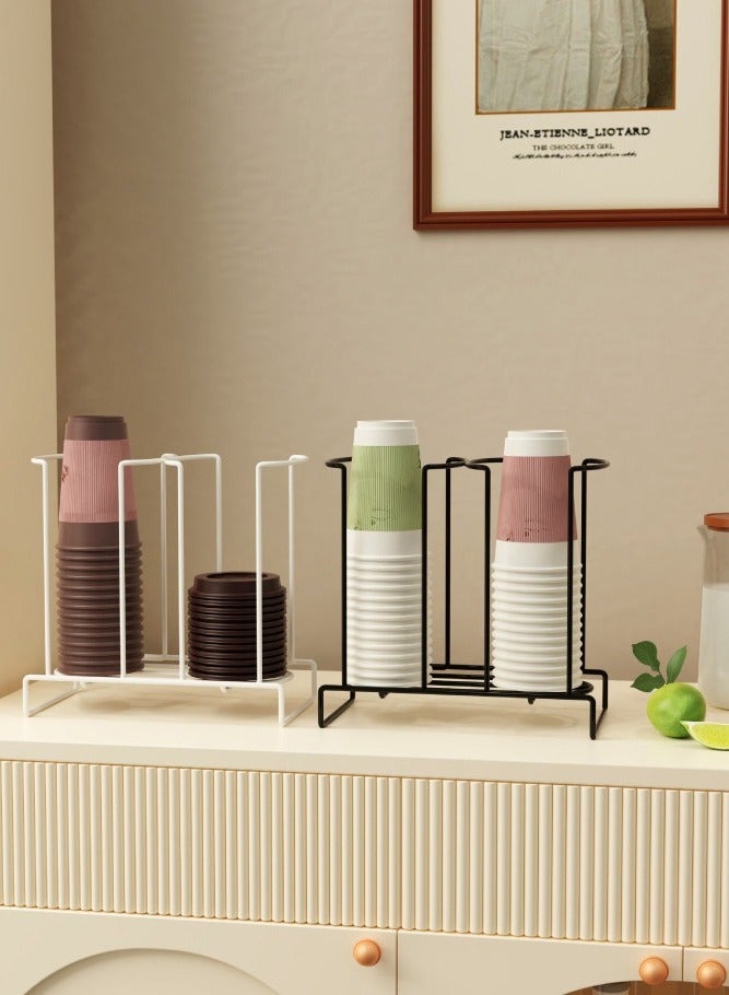 Cup Dispenser, Bathroom Cup Dispenser, Metal Disposable Paper Cup Holder, Drink Organizer Paper Cup Storage for Home Office  - Image 5