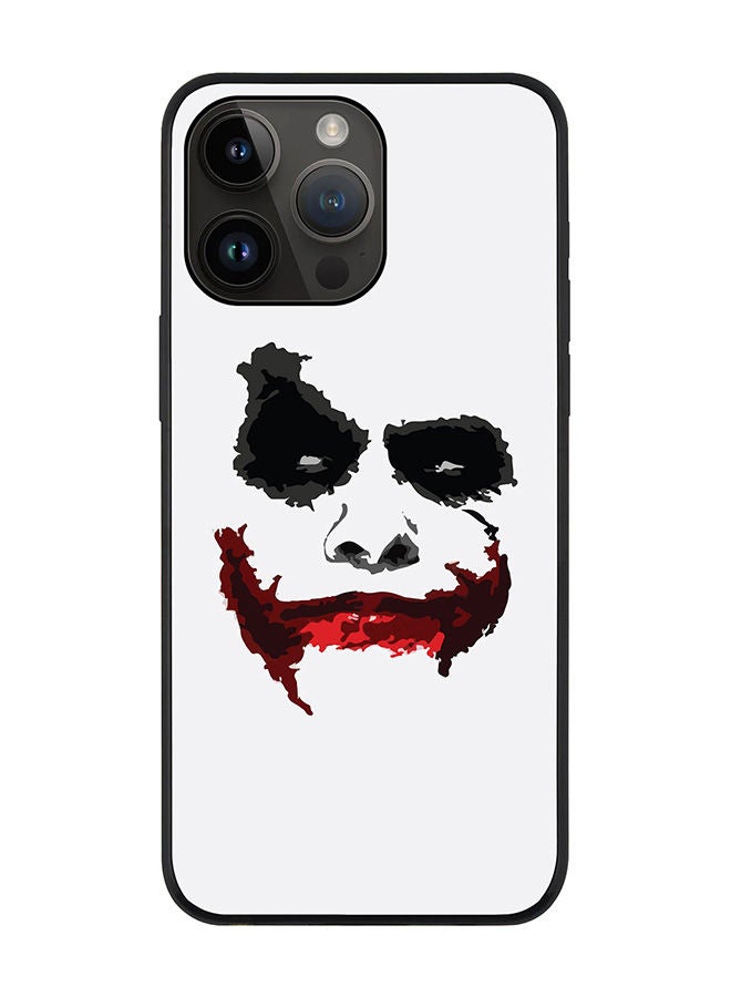 Stylizedd Rugged Black edge case for Apple iPhone 14 Pro Max Slim fit Soft Case Flexible Rubber Edges Anti Drop TPU Gel Thin Cover - Joker Grin - Image 1