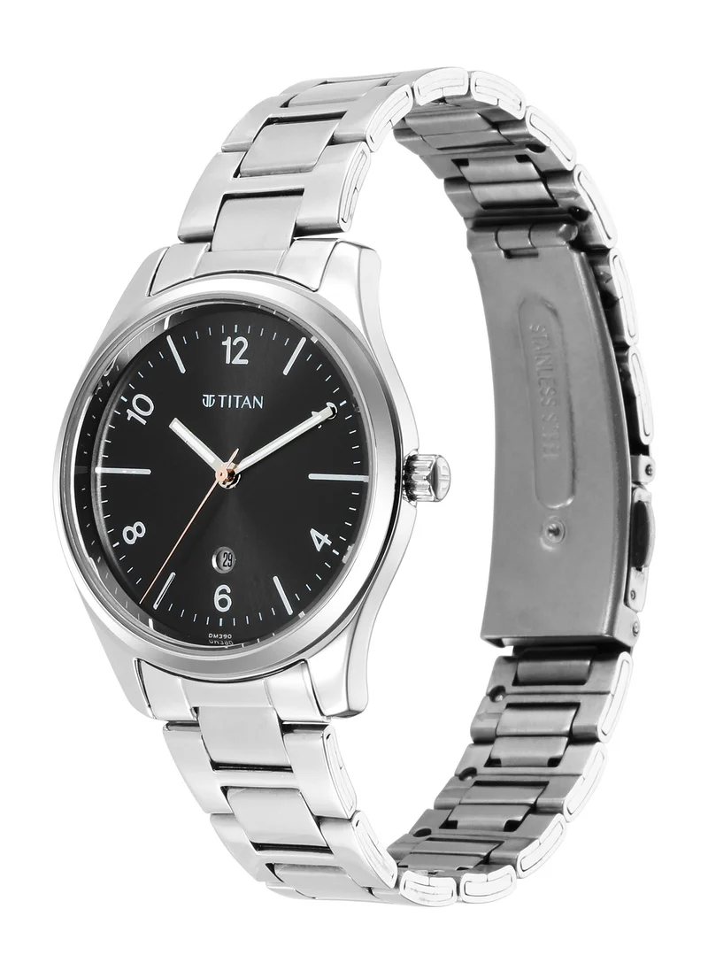 TITAN Titan Trendsetters Black Dial Analog Stainless Steel Strap watch for Women