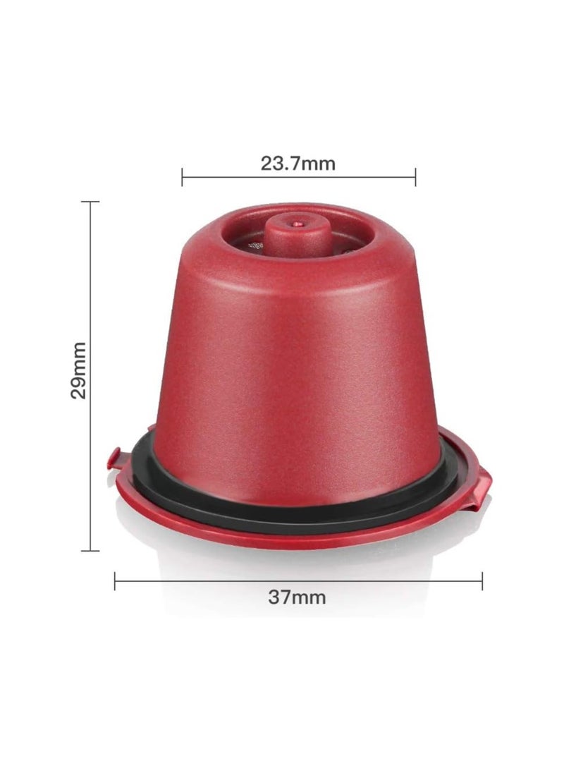 Reusable Coffee Pods fit for Nespresso Originalline, Refillable Coffee Capsule Compatible with N Espresso Originalline, Food-Grade, Non-Toxic, 2 Black+2 Red+2 Brown (with 3 Scoops + 3 Brushes)