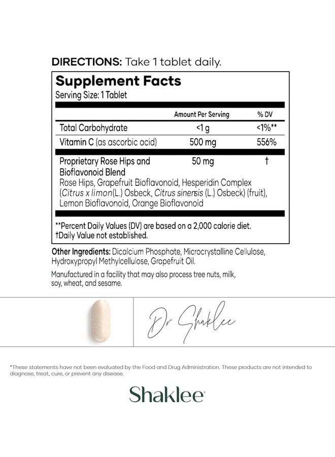 Shaklee - Sustained Release Vita-C® 500mg - High-Potency Cellular and Immune Support Formula with Proprietary Sustained-Release System - includes Rose Hips and Bioflavonoid Blend - 180 Tablets - Image 3