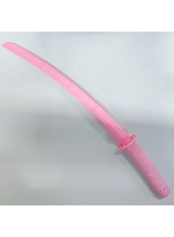 Retractable Katana Sword Black Pink 2 Pcs Gravity Plastic Knife Martial Arts Prop - Image 5