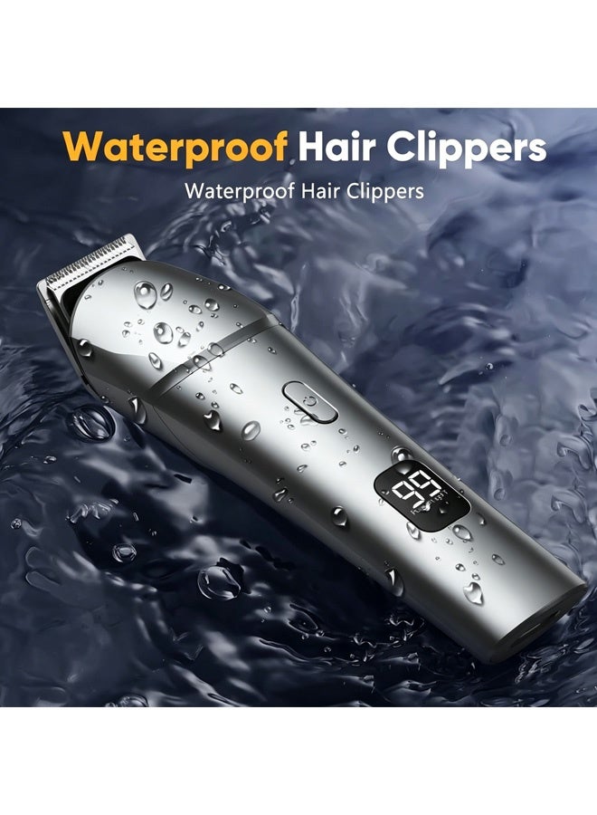 ZERIFAM 11-in-1 Men's Beard Hair Trimmer Kits, Electric Hair Trimmer for Men, Beard Trimmer with Waterproof USB Rechargeable & LED Display, Multi-Functional Grooming Kit for Nose, Ear, Face and Body Hair. - Image 3