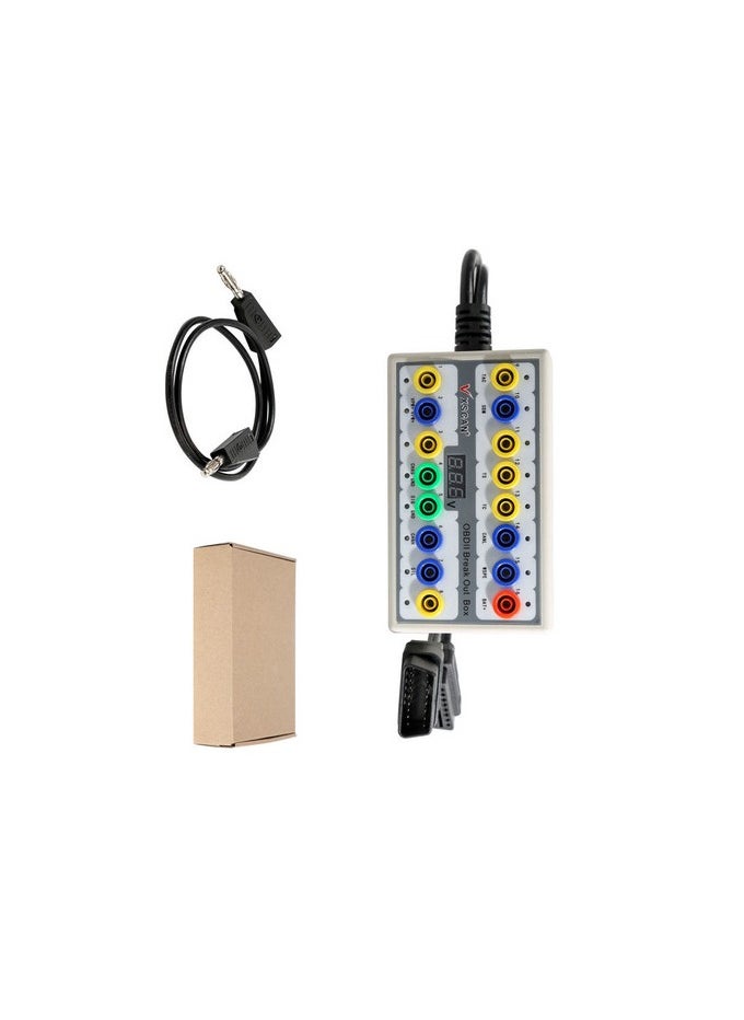 Generic - Car OBD Port Connection Protocol Detector Breakout Box CAN Data Line Signal, Car Fault Diagnostic Scan Tool White - Image 1