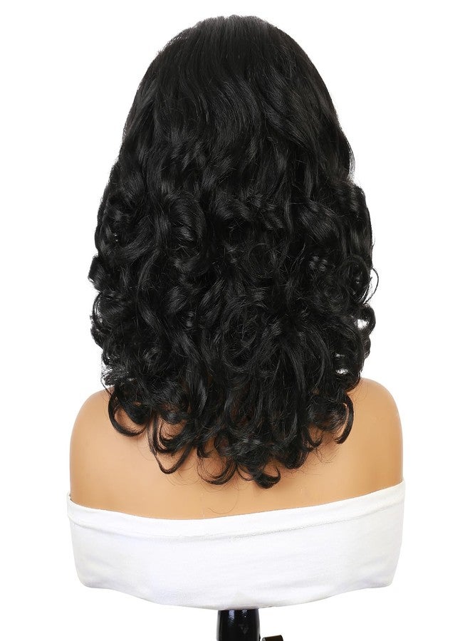Quantum Love Yaki Curly Headband Wigs for Black Women Kinky Straight Black Headband Curly Ends Synthetic Wear and Go Glueless Half Wig with Headbands Attached - Image 4