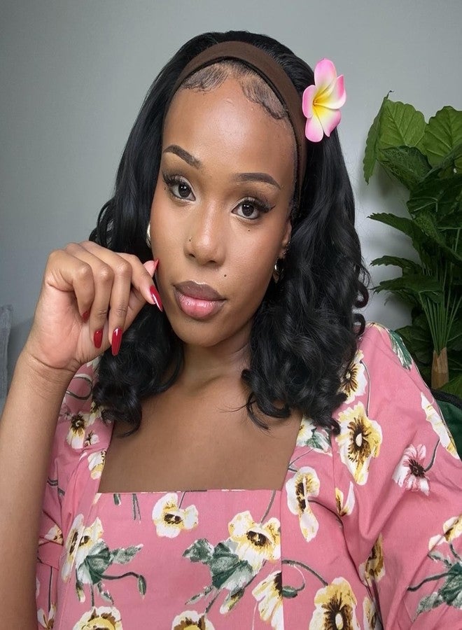 Quantum Love Yaki Curly Headband Wigs for Black Women Kinky Straight Black Headband Curly Ends Synthetic Wear and Go Glueless Half Wig with Headbands Attached - Image 1