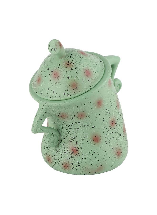 Thoraya Kitchen Canister Synthetic Resin Storage Jar Condiment Spice Seasoning Storage Container Akimbo Shape Green  - Image 2