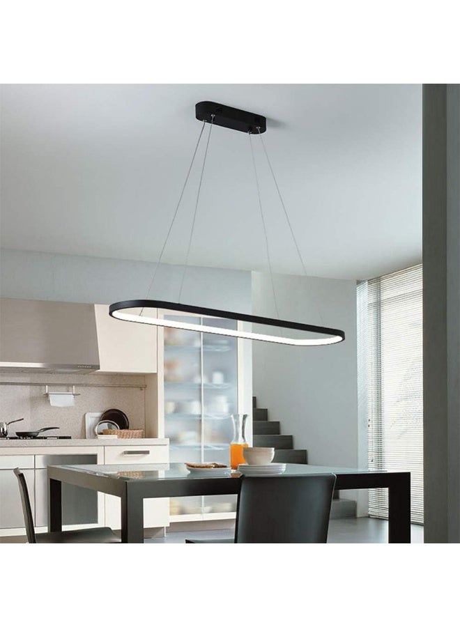Modern LED Pendant Light – Sleek Adjustable Dining Room Lighting Fixture, Contemporary Oval LED Chandelier for Kitchen Island, Living Room & Home Décor – Energy-Efficient Modern Hanging Lamp - Image 1