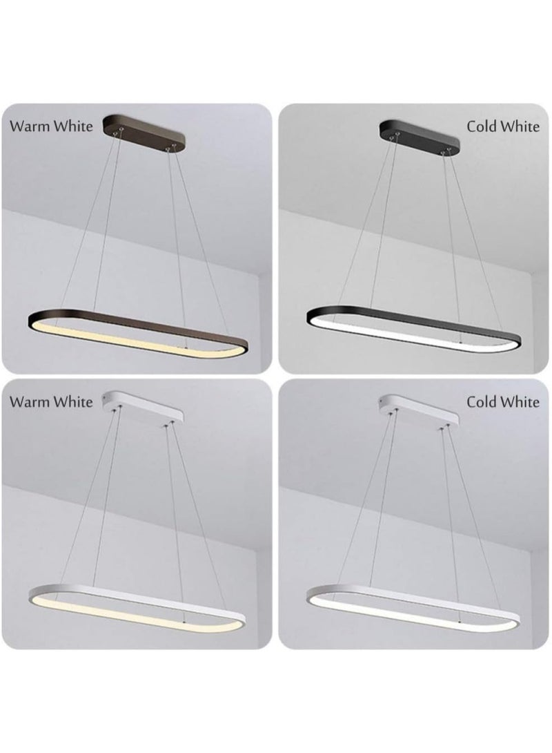 Modern LED Pendant Light – Sleek Adjustable Dining Room Lighting Fixture, Contemporary Oval LED Chandelier for Kitchen Island, Living Room & Home Décor – Energy-Efficient Modern Hanging Lamp - Image 2