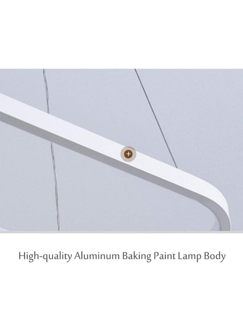 Modern LED Pendant Light – Sleek Adjustable Dining Room Lighting Fixture, Contemporary Oval LED Chandelier for Kitchen Island, Living Room & Home Décor – Energy-Efficient Modern Hanging Lamp - Image 5