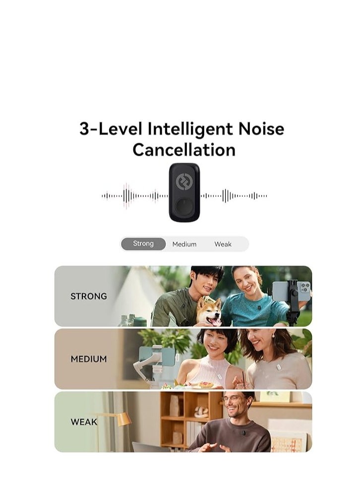 Hollyland LARK A1 Duo 2‑Person Wireless Microphone System with USB‑C Receiver – 48 kHz/24‑Bit, 120 dB SPL, Intelli‑Noise Cancellation, EQ & Reverb, Charging Case