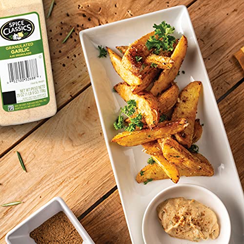 Spice Classics Granulated Garlic, 25 oz - One 25 Ounce Container of Garlic Powder Seasoning, Use on Vegetables, Meats, Rubs and Dressings for a Bold Flavor - Image 4