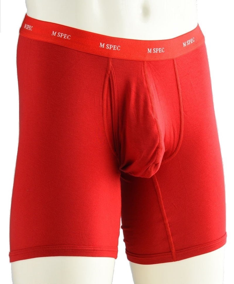 MSPEC Men's Boxer Briefs 3D-Crotch Outlast Temperature control MS-02 Red 3XL - Image 2