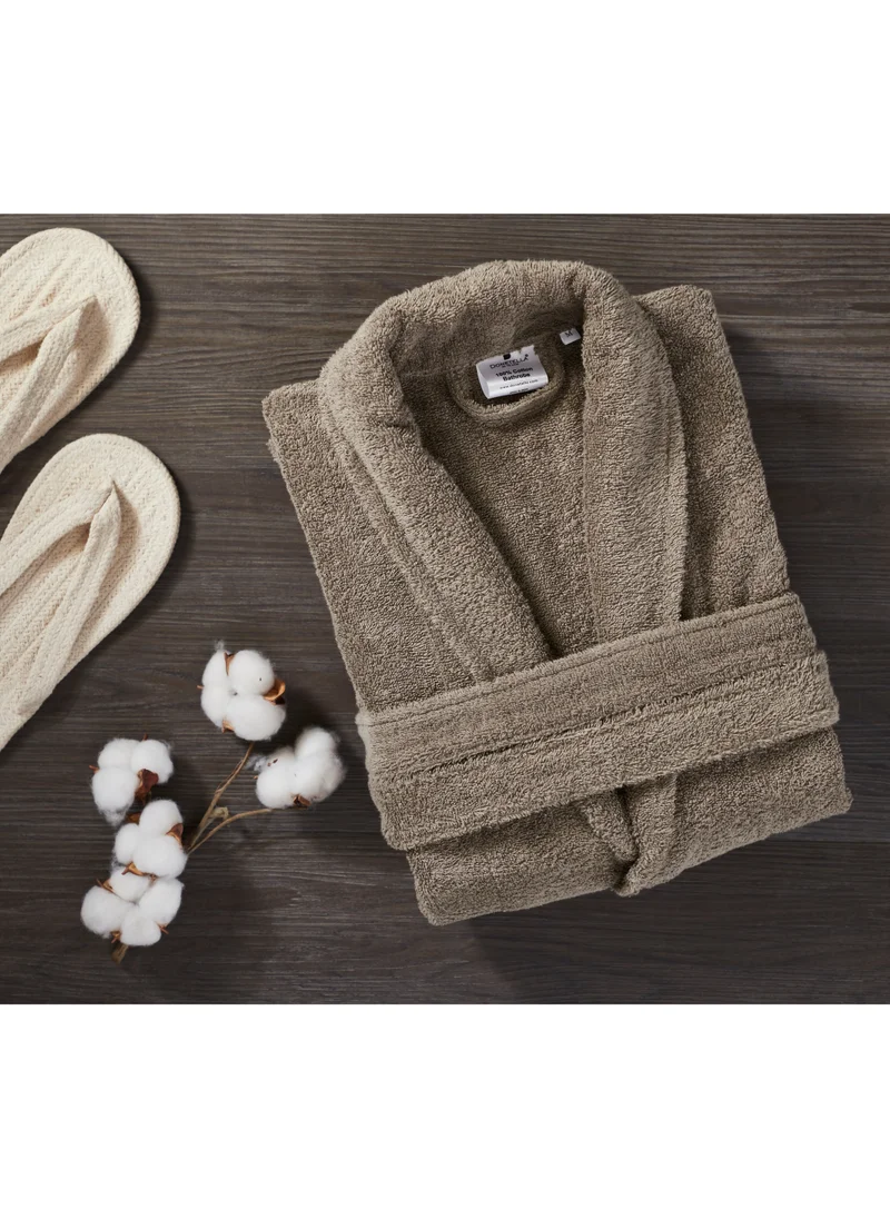 Donetella Unisex 100% Cotton Terry Bathrobe Large & Extra Large Size, 400 GSM, Luxurious & Absorbent, Ankle-Length with Shawl Collar & Pockets