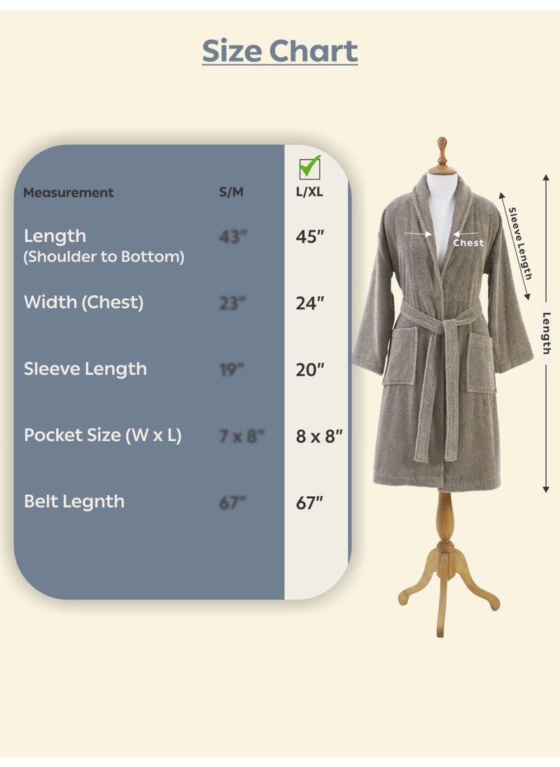 دوناتيلا روب حمام تيري قطني ناعم سريع الامتصاص (مقاس L/XL) بني - Image 3