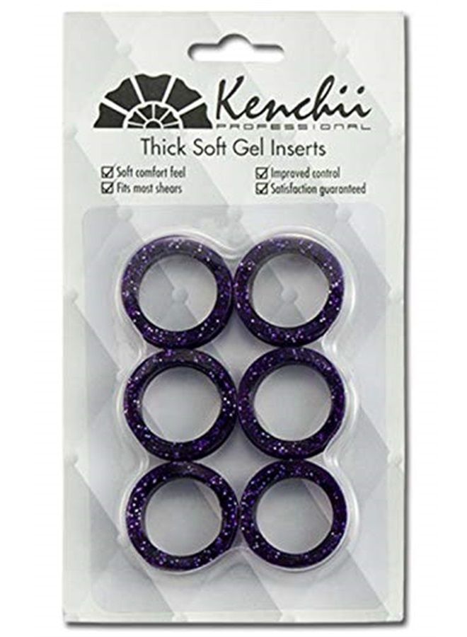 Extra Soft Premium Quality Shear Finger Ring Inserts Thick Choose Color (Purple)