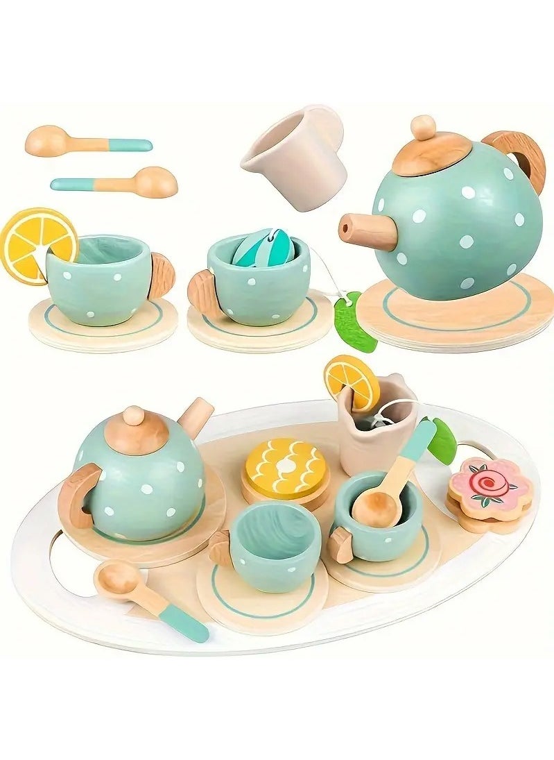 Haidue Simulative Afternoon Tea Set Pretend Play Kids Toy Set  - Image 1