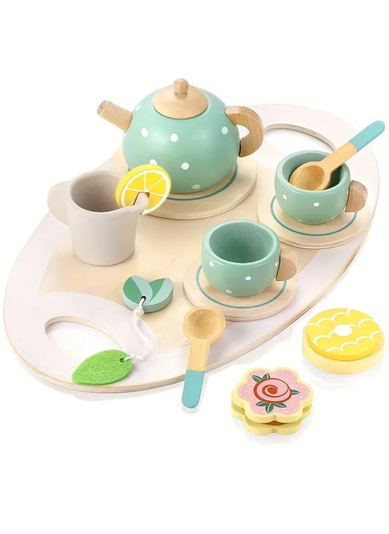 Haidue Simulative Afternoon Tea Set Pretend Play Kids Toy Set  - Image 5