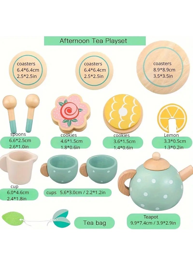 Haidue Simulative Afternoon Tea Set Pretend Play Kids Toy Set  - Image 2