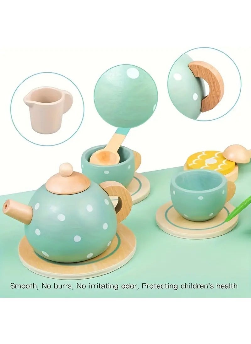 Haidue Simulative Afternoon Tea Set Pretend Play Kids Toy Set  - Image 3
