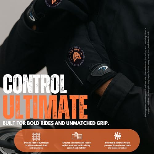 BADOWL Street Hawk Bike Riding Gloves for Men and Women – Full Finger Protection, Non-Slip Grip, Breathable Material, Ideal for Cycling, Motorbike and Outdoor Sports (Black, M) - Image 3