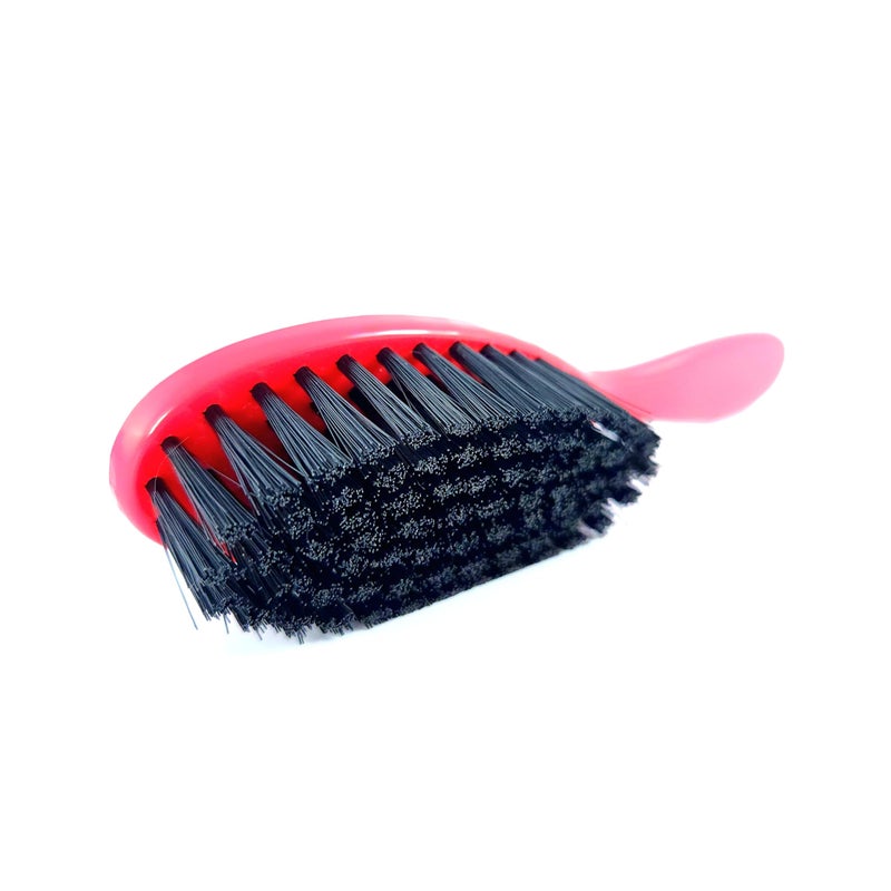 StyleCraft The Fresh Cut Professional Fade and Cleaning Barber Hair Brush with Soft Nylon Bristles Set of 3, Red - Image 3