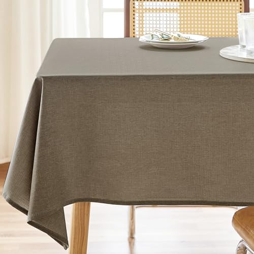AUSSPVOCT Textured Tablecloth Rectangle 52x70 Water Resistant Spill-Proof Wipeable Table Cloth Wrinkle Free Fabric Dining Table Cover for Birthday Party Farmhouse Spring Kitchen Tablecloths - Image 1