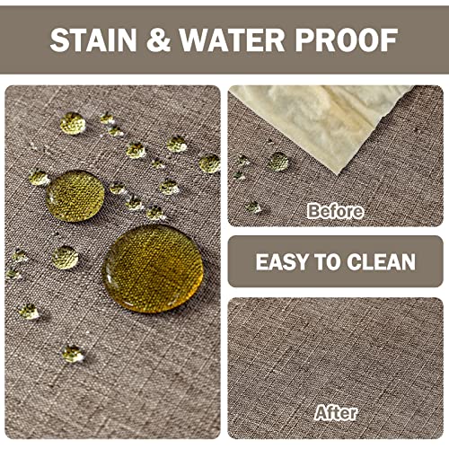 AUSSPVOCT Textured Tablecloth Rectangle 52x70 Water Resistant Spill-Proof Wipeable Table Cloth Wrinkle Free Fabric Dining Table Cover for Birthday Party Farmhouse Spring Kitchen Tablecloths - Image 5