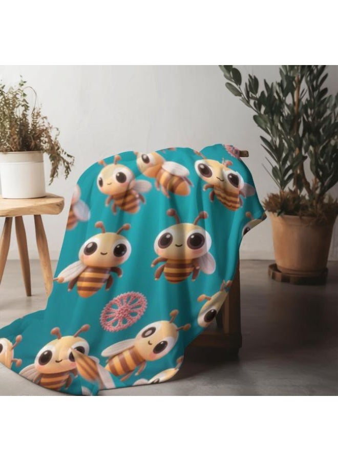 general Baby and children's cartoon flannel thin blanket (warm and comfortable, suitable for sleep, game use) 70cm*100cm - Image 1