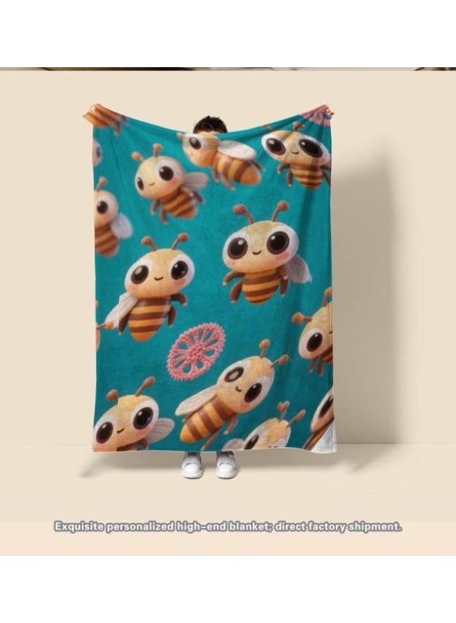 general Baby and children's cartoon flannel thin blanket (warm and comfortable, suitable for sleep, game use) 70cm*100cm - Image 2