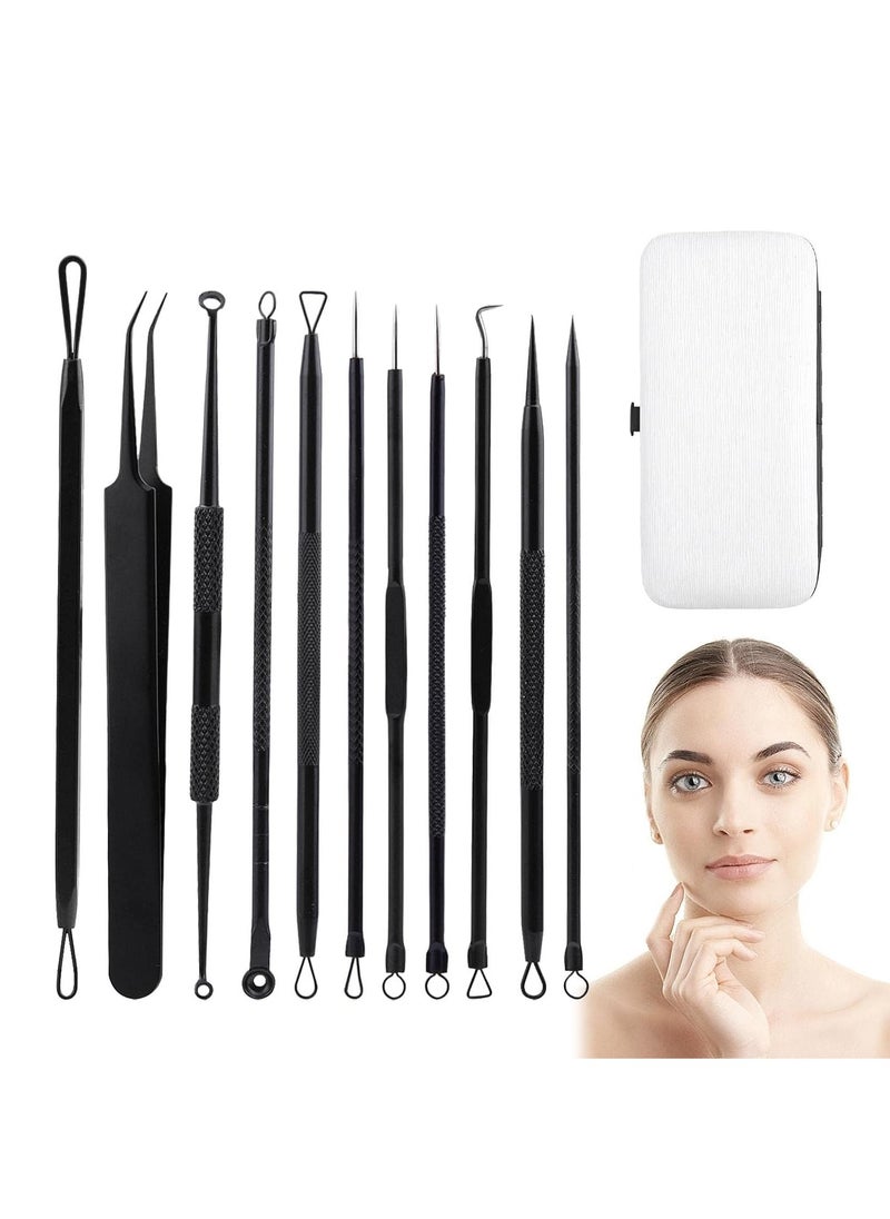 SYOSI - Pimple Popper Tool Kit, 10 Pcs Blackhead Remover Zit Popper for Blemish, Teenitor Blackhead Extractor and Pimple Tool Safe Treatment Zit Popper Acne Kit Black Head Extractions Tool Comedone Extractor - Image 1
