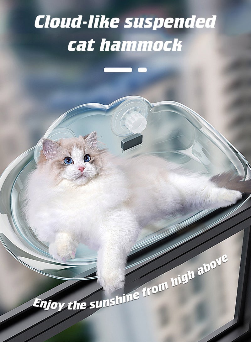 Kidle Suspended Cat Hammock Removable Strong Suction Cup Wall-Mounted Cat Bed Window Glass Cat Sunbathing Cat Climbing Frame - Image 5