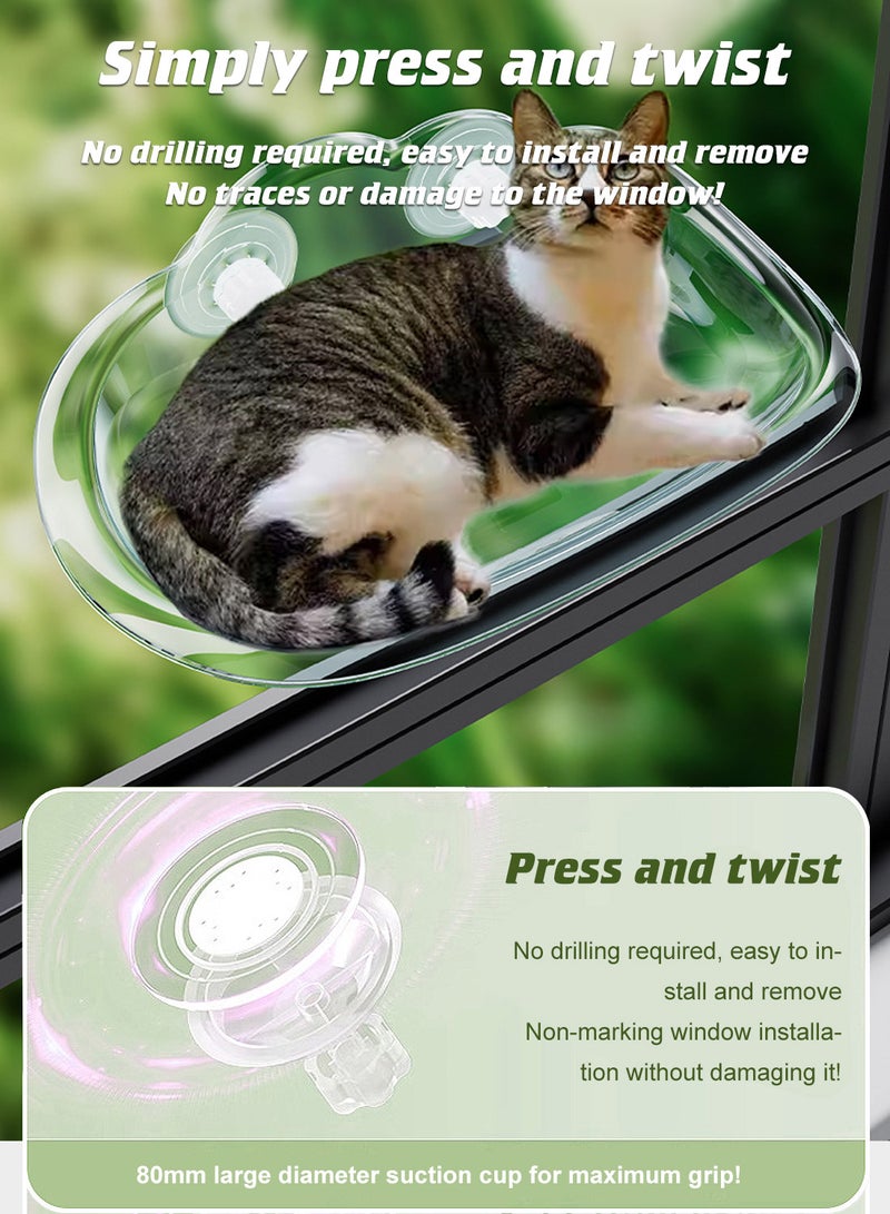 Kidle Suspended Cat Hammock Removable Strong Suction Cup Wall-Mounted Cat Bed Window Glass Cat Sunbathing Cat Climbing Frame - Image 4