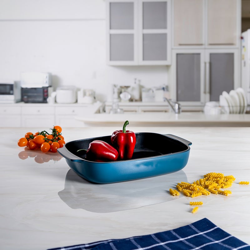 ألبرتو البرتو صحن فرن زجاج أزرق 3.8 لتر - Image 1