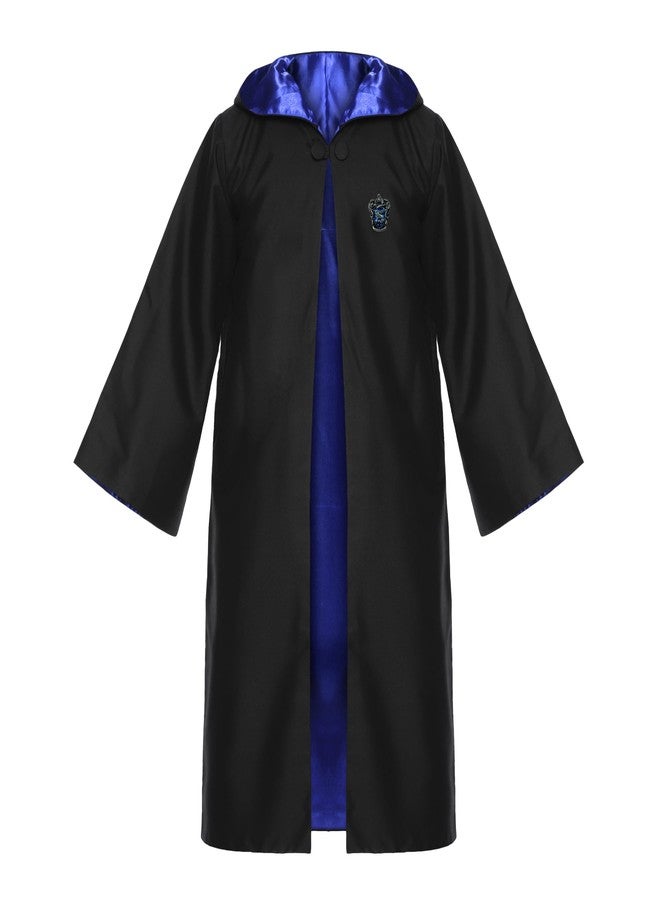 KuJee International Magician Robe Child Costume Black & Blue with Badge,Tie & Frame (S) - Image 2