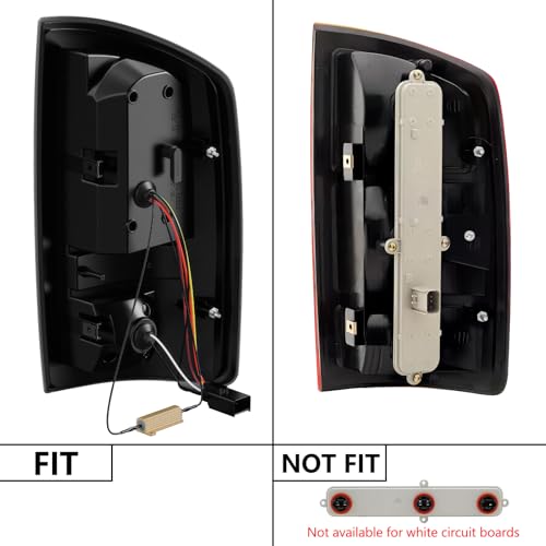 WonVon LED Taillights Assembly Compatible for 2002-2006 Dodge Ram 1500 2003-2006 Dodge Ram 2500 3500, Smoked Lens Rear Brake Light Replace CH2800147, CH2801147, black - Image 4