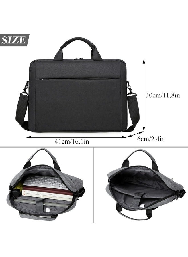 SKY-TOUCH Laptop Bag 15.6 inch briefcase with Strap | Black - Image 2