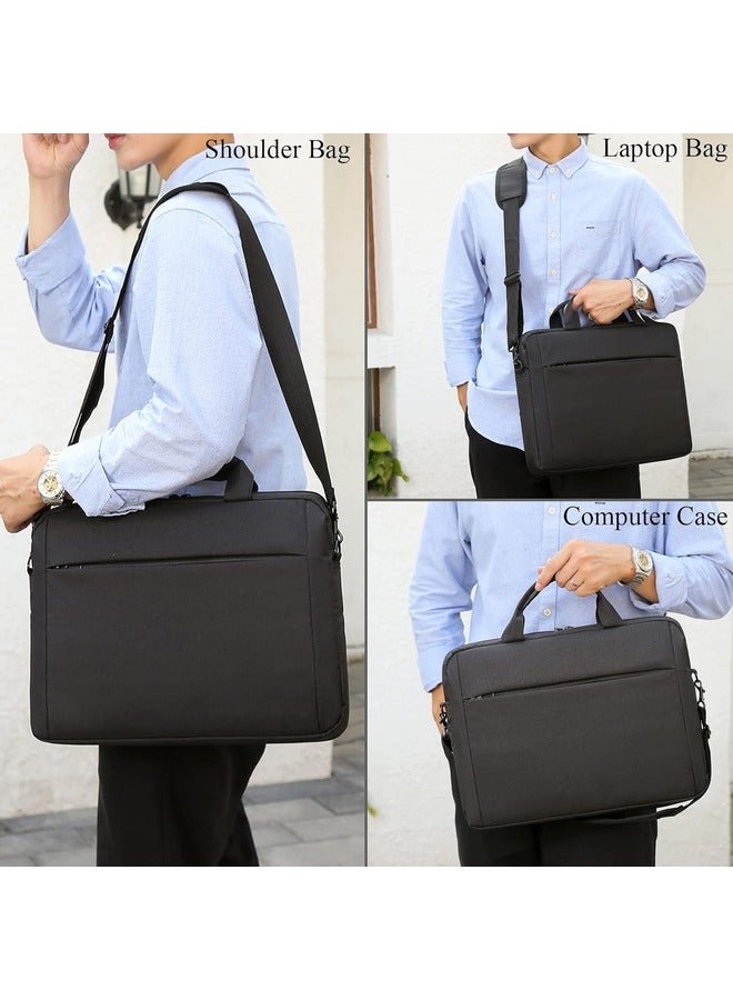 SKY-TOUCH Laptop Bag 15.6 inch briefcase with Strap | Black - Image 4