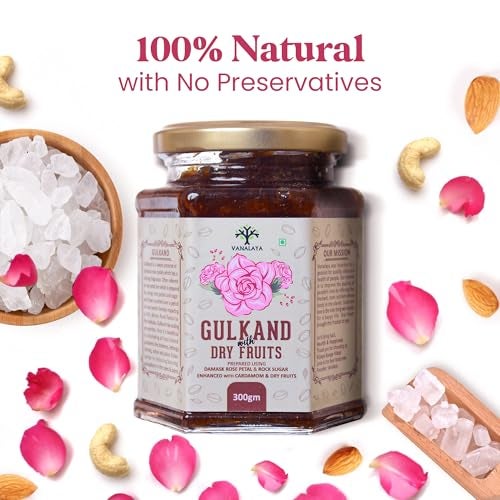 Vanalaya Natural Gulkand Prepared using Sun Cooked Damask Rose along with Dry fruits | Natural | 300 grams - Image 2